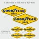 GOOD YEAR - Kit de 6 autocollant vintage pour Porsche