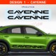 CAYENNE - Seitenstreifen Aufkleber für PORSCHE Cayenne S GTS Turbo S
