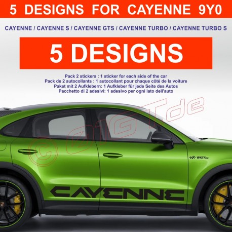 CAYENNE - Seitenstreifen Aufkleber für PORSCHE Cayenne S GTS Turbo S