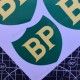 BP British Petroleum - 4 vintage sticker decals for PORSCHE