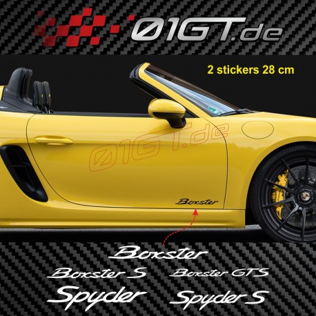 2 BOXSTER Aufkleber Logo für Porsche Boxster S / GTS / Speedster