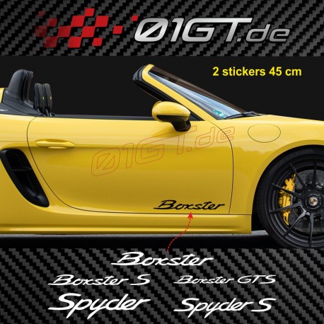 2 BOXSTER Aufkleber 45 cm  Logo für Porsche Boxster S / GTS / Speedster