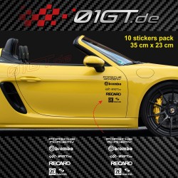 Pack 10 stickers pour Porsche Boxster