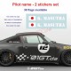 Sticker with driver or co-driver name in 2 copies - Type 3