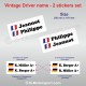 Vintage sticker with pilot and co-pilot names in 2 copies - Type C