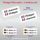 Autocollant vintage nom pilote et copilote en 2 exemplaires - Type B