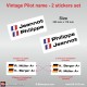 Autocollant vintage nom pilote et copilote en 2 exemplaires - Type A