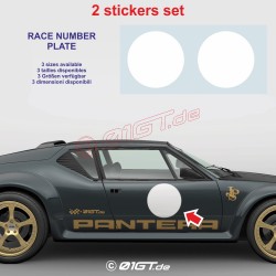 Rally Round Race Number Plate Sticker in 2 Copies