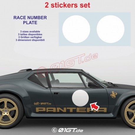 Rally Round Race Number Plate Sticker in 2 Copies