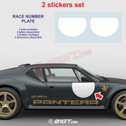 Rally Race Number Plate Sticker in 2 Copies