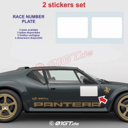 Rectangular Rally Race Number Plate Sticker in 2 Copies