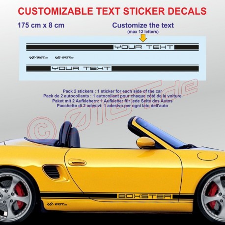 4 stickers logo CAYMAN pour rétroviseur Porsche