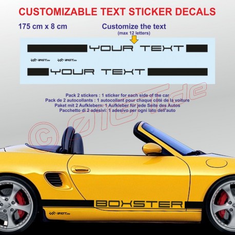 4 CAYMAN Aufkleber Logo für Porsche Rückspiegel