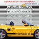 4 CAYMAN Aufkleber Logo für Porsche Rückspiegel