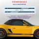 4 CAYMAN Aufkleber Logo für Porsche Rückspiegel