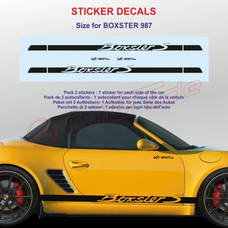 4 CAYMAN Aufkleber Logo für Porsche Rückspiegel